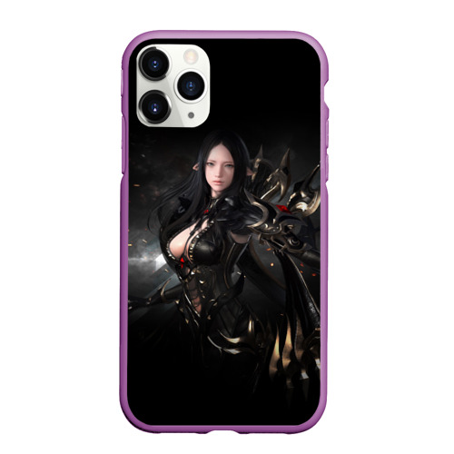 Чехол для iPhone 11 Pro Max матовый Lost ark girl, цвет фиолетовый