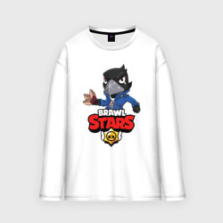 Женский лонгслив oversize хлопок Brawl Stars crow