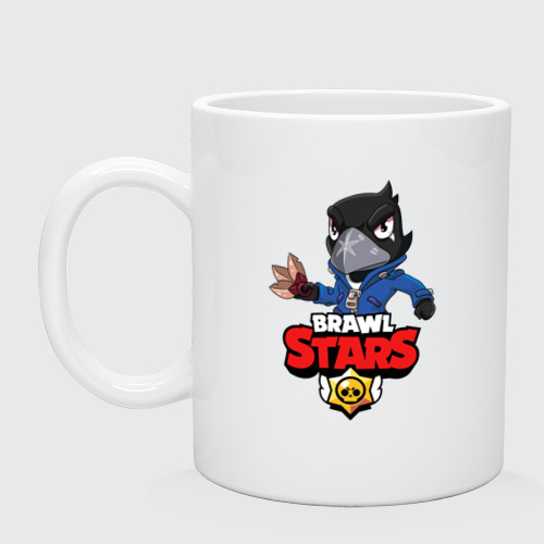 Кружка керамическая Brawl Stars crow, цвет белый