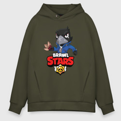 Мужское худи Oversize хлопок Brawl Stars crow