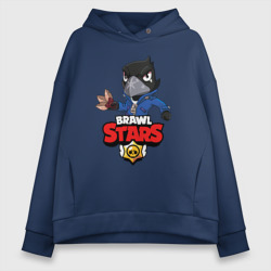 Женское худи Oversize хлопок Brawl Stars crow