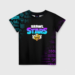 Детская футболка 3D Brawl Stars neon Бравл старс неон