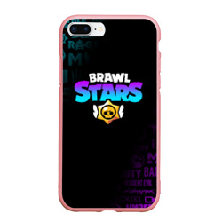 Чехол для iPhone 7Plus/8 Plus матовый Brawl Stars neon Бравл старс неон