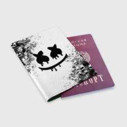 Обложка для паспорта матовая кожа Marshmello - фото 2