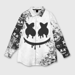 Женская рубашка oversize 3D Marshmello