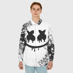 Мужская рубашка oversize 3D Marshmello - фото 2