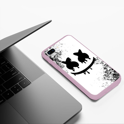 Чехол для iPhone 7Plus/8 Plus матовый Marshmello, цвет розовый - фото 5