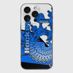 Чехол для iPhone 16 Pro силиконовый с защитой камеры Хоккей hockey