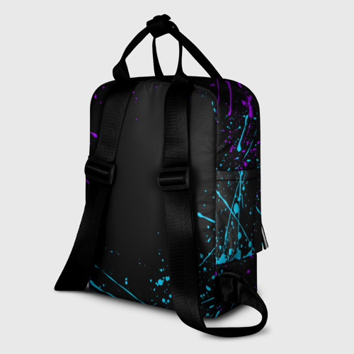 Женский рюкзак 3D с принтом BRAWL STARS CROW, вид сзади #1