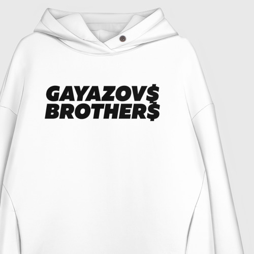 Женское худи Oversize хлопок Gayazov$ Brother$, цвет белый - фото 3