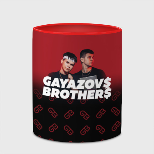 Кружка с полной запечаткой Gayazov$ Brother$, цвет белый + красный - фото 4