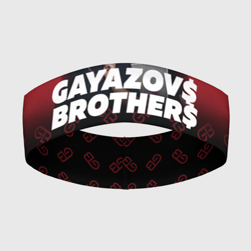 Повязка на голову с принтом Gayazov$ Brother$, вид спереди №1