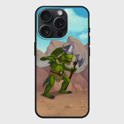 Чехол силиконовый для Apple iPhone 15 Pro матовый Сэр Троглодит - Варвар
