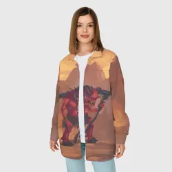 Женская рубашка oversize 3D Сэр Троглодит - Демон, инферно - фото 2