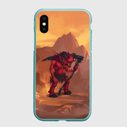 Чехол для iPhone XS Max матовый Сэр Троглодит - Демон, инферно
