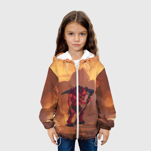 Детская куртка 3D Сэр Троглодит - Демон, инферно, цвет белый - фото 4