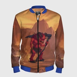 Мужской бомбер 3D Сэр Троглодит - Демон, инферно