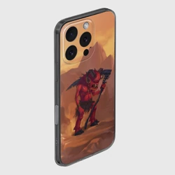 Чехол для iPhone 16 Pro силиконовый с защитой камеры Сэр Троглодит - Демон, инферно - фото 2