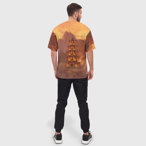 Мужская футболка oversize 3D Сэр Троглодит - Демон, инферно, цвет 3D печать - фото 4