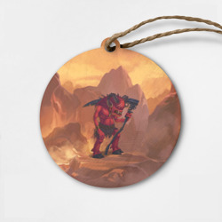 Деревянная игрушка круг Сэр Троглодит - Демон, инферно