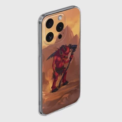 Чехол для iPhone 15 Pro Max силиконовый с защитой камеры Сэр Троглодит - Демон, инферно - фото 2