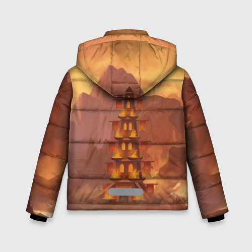 Зимняя куртка для мальчиков 3D Сэр Троглодит - Демон, инферно, цвет красный - фото 2