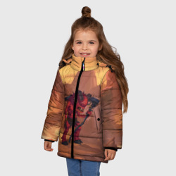 Зимняя куртка для девочек 3D Сэр Троглодит - Демон, инферно - фото 2