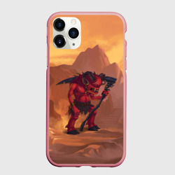 Чехол для iPhone 11 Pro Max матовый Сэр Троглодит - Демон, текст