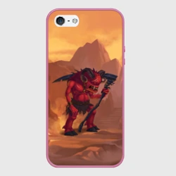 Чехол для iPhone 5/5S матовый Сэр Троглодит - Демон, текст