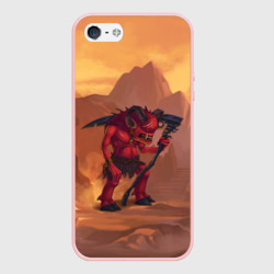 Чехол для iPhone 5/5S матовый Сэр Троглодит - Демон, текст