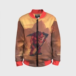 Детский бомбер 3D Сэр Троглодит - Демон, текст