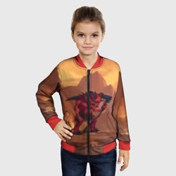 Детский бомбер 3D Сэр Троглодит - Демон, текст - фото 2