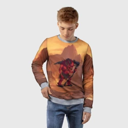 Детский свитшот 3D Сэр Троглодит - Демон, текст - фото 2