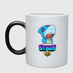 Кружка хамелеон Brawl Stars Leon shark