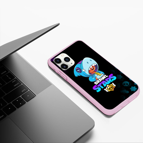 Чехол для iPhone 11 Pro Max матовый с принтом Brawl Stars LEON SHARK, фото #5