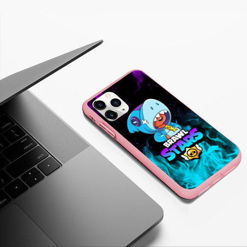 Чехол для iPhone 11 Pro Max матовый с принтом BRAWL STARS LEON SHARK | ЛЕОН АКУЛА, фото #5