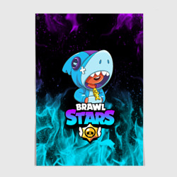 Постер Brawl Stars Leon shark Леон акула