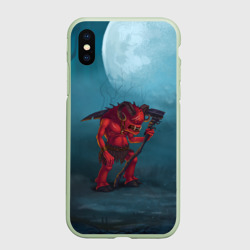 Чехол для iPhone XS Max матовый Сэр Троглодит - Демон, болото