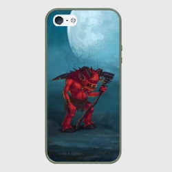 Чехол для iPhone 5/5S матовый Сэр Троглодит - Демон, болото