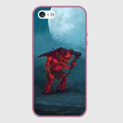 Чехол для iPhone 5/5S матовый Сэр Троглодит - Демон, болото