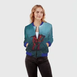 Женский бомбер 3D Сэр Троглодит - Демон, болото - фото 2
