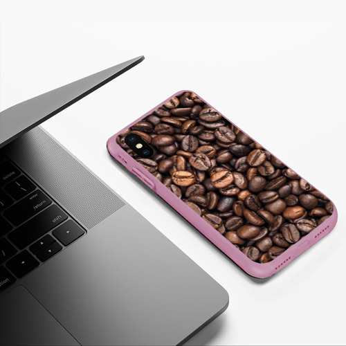 Чехол для iPhone XS Max матовый Coffee, цвет розовый - фото 5