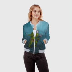 Женский бомбер 3D Сэр Троглодит - Варвар, болото - фото 2