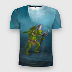 Мужская футболка 3D Slim Сэр Троглодит - Варвар, болото