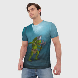 Мужская футболка 3D Сэр Троглодит - Варвар, болото - фото 2