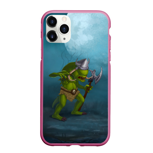 Чехол для iPhone 11 Pro Max матовый Сэр Троглодит - Варвар, болото, цвет малиновый