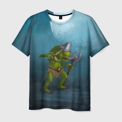 Мужская футболка 3D Сэр Троглодит - Варвар, болото