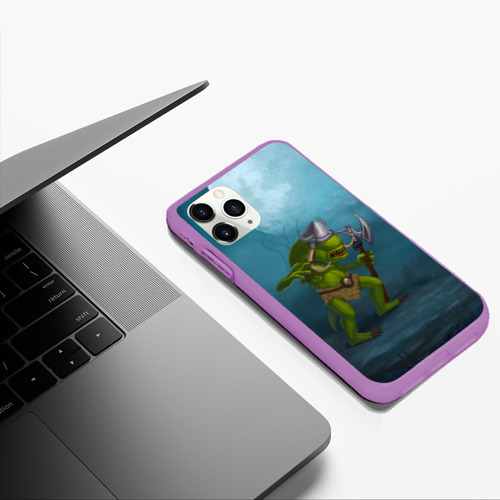 Чехол для iPhone 11 Pro Max матовый Сэр Троглодит - Варвар, болото, цвет фиолетовый - фото 5