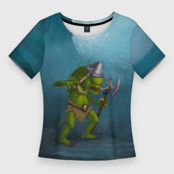 Женская футболка 3D Slim Сэр Троглодит - Варвар, болото
