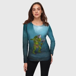 Женский лонгслив 3D Сэр Троглодит - Варвар, болото - фото 2
